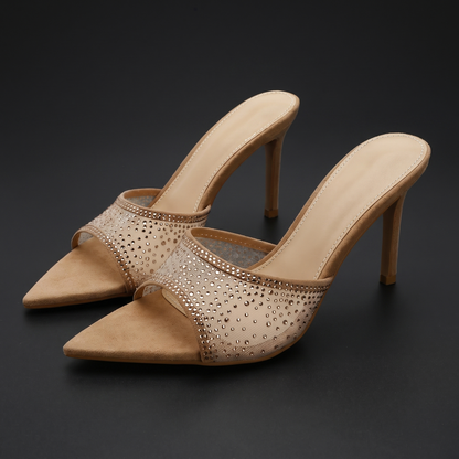 Celeste Rhinestone Stiletto Mules