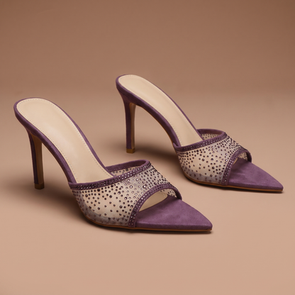 Celeste Rhinestone Stiletto Mules