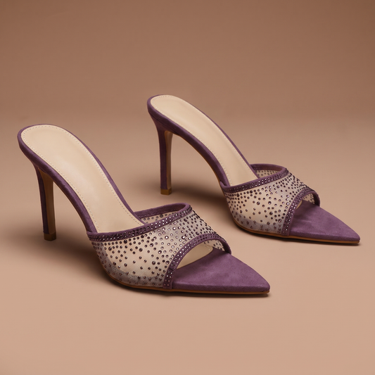 Celeste Rhinestone Stiletto Mules