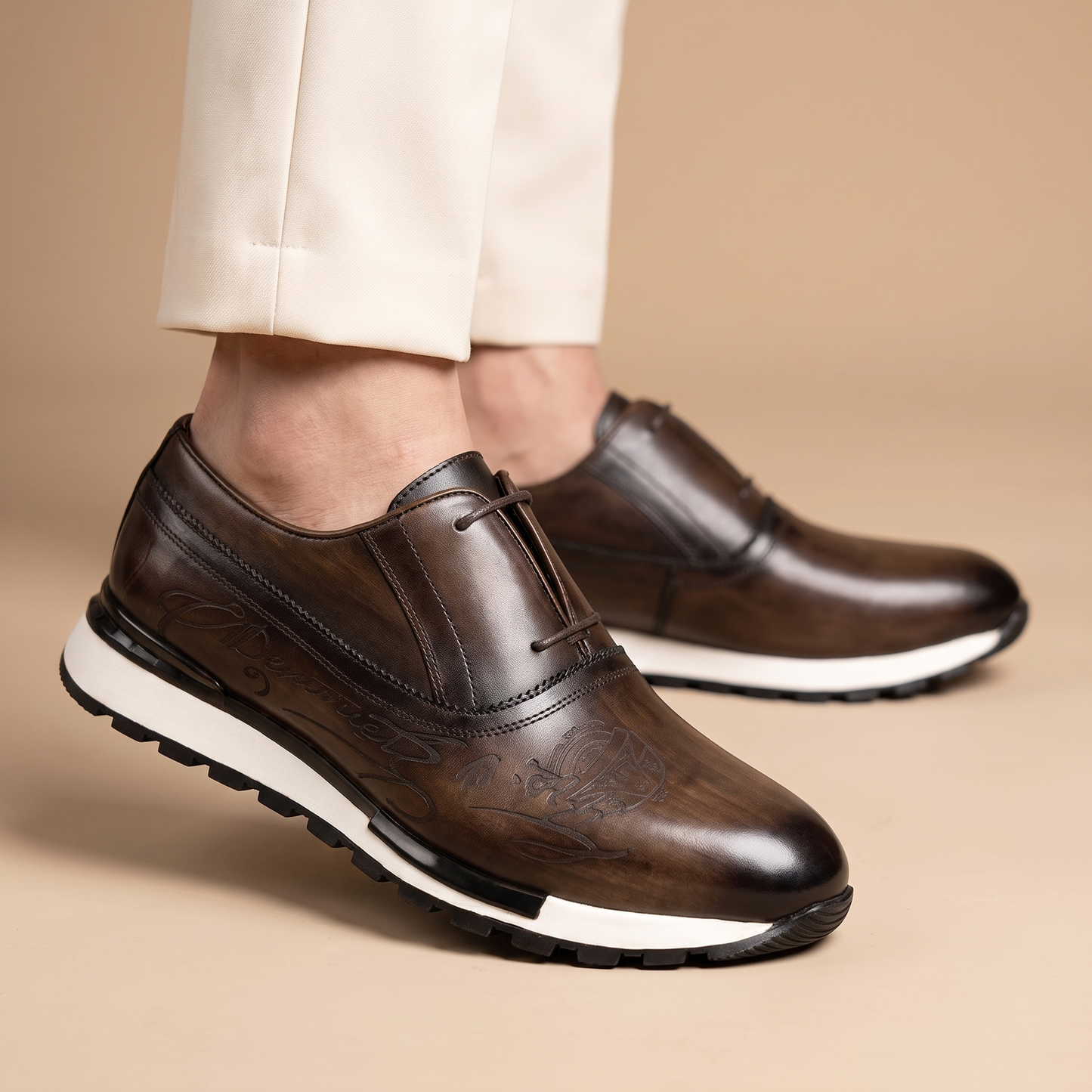 Vercelli Hand-Burnished Sneakers