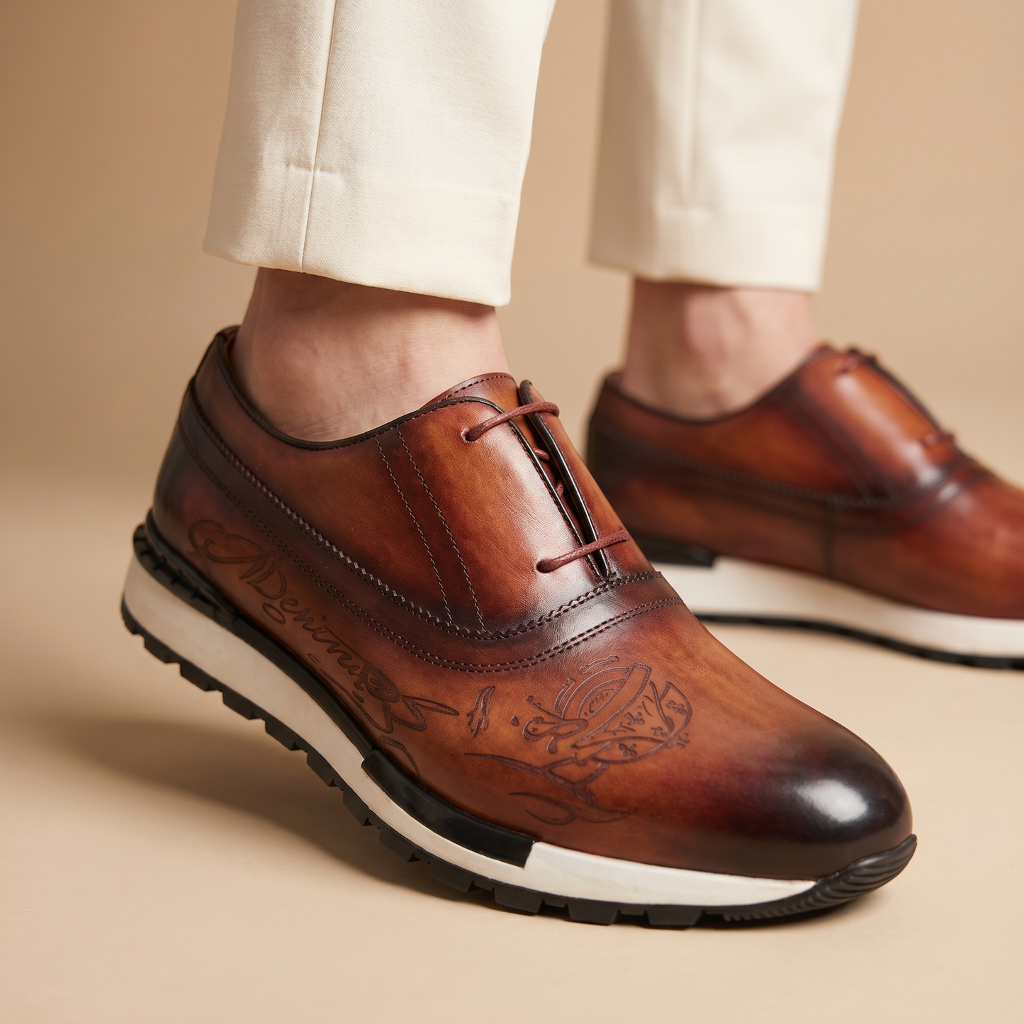 Vercelli Hand-Burnished Sneakers