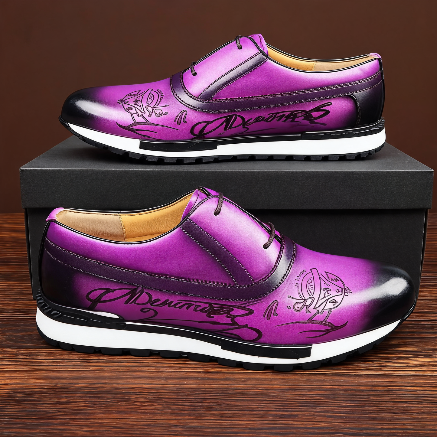 Vercelli Hand-Burnished Sneakers