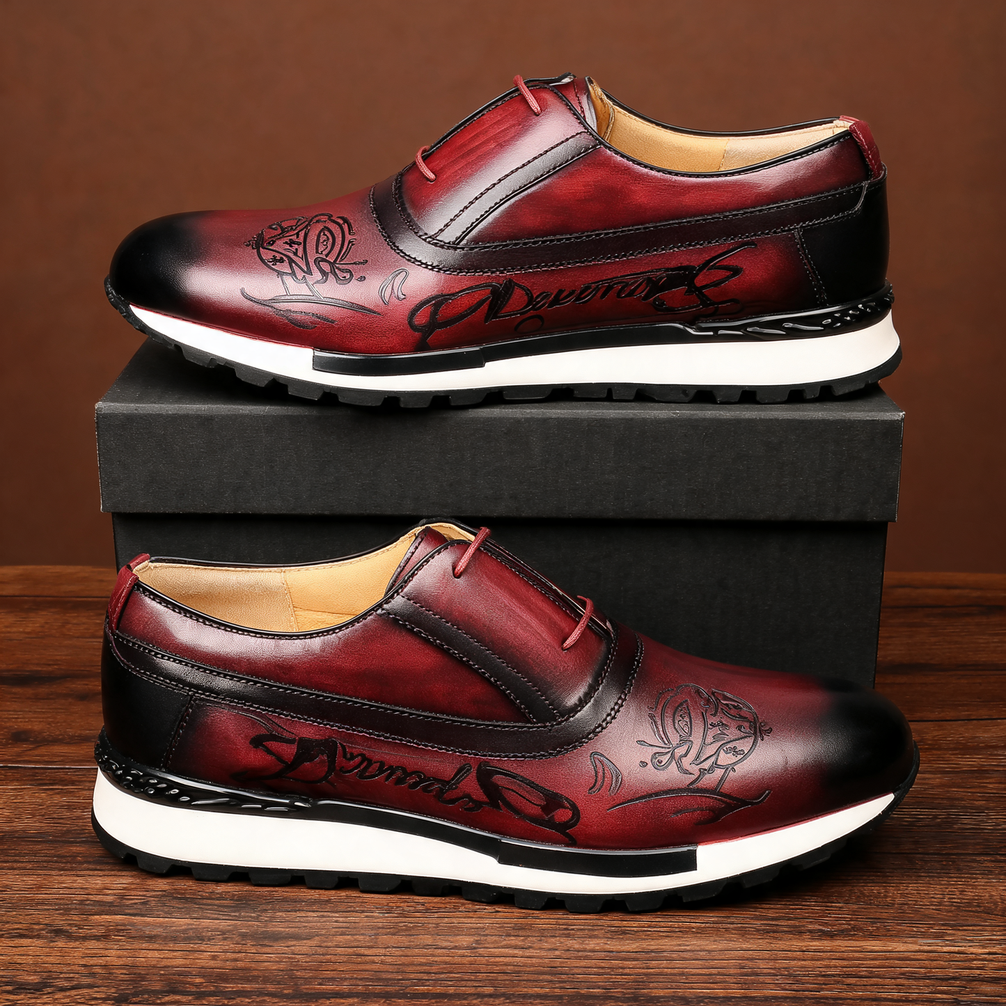 Vercelli Hand-Burnished Sneakers