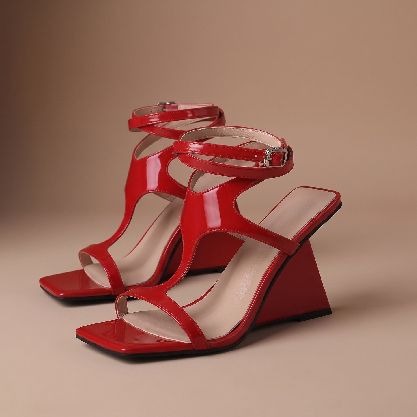 Vantera Sculptural Wedge Sandals
