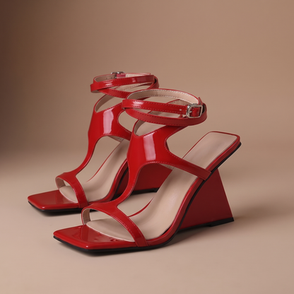 Vantera Sculptural Wedge Sandals