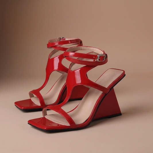 Vantera Sculptural Wedge Sandals
