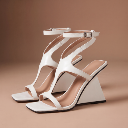 Vantera Sculptural Wedge Sandals