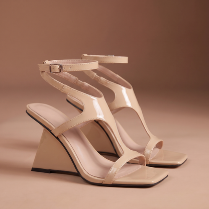 Vantera Sculptural Wedge Sandals