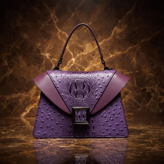 Valentia Embossed Top-Handle Bag