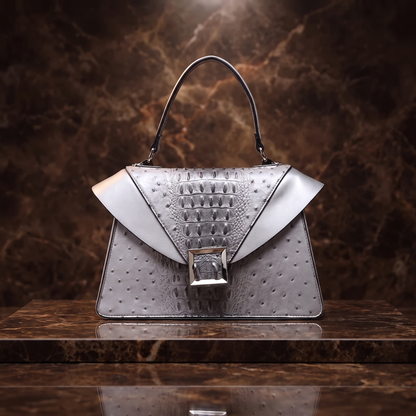 Valentia Embossed Top-Handle Bag