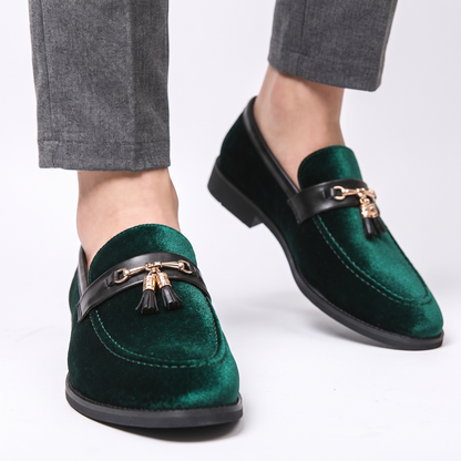 Sinclair Velvet Tassel Slip-Ons