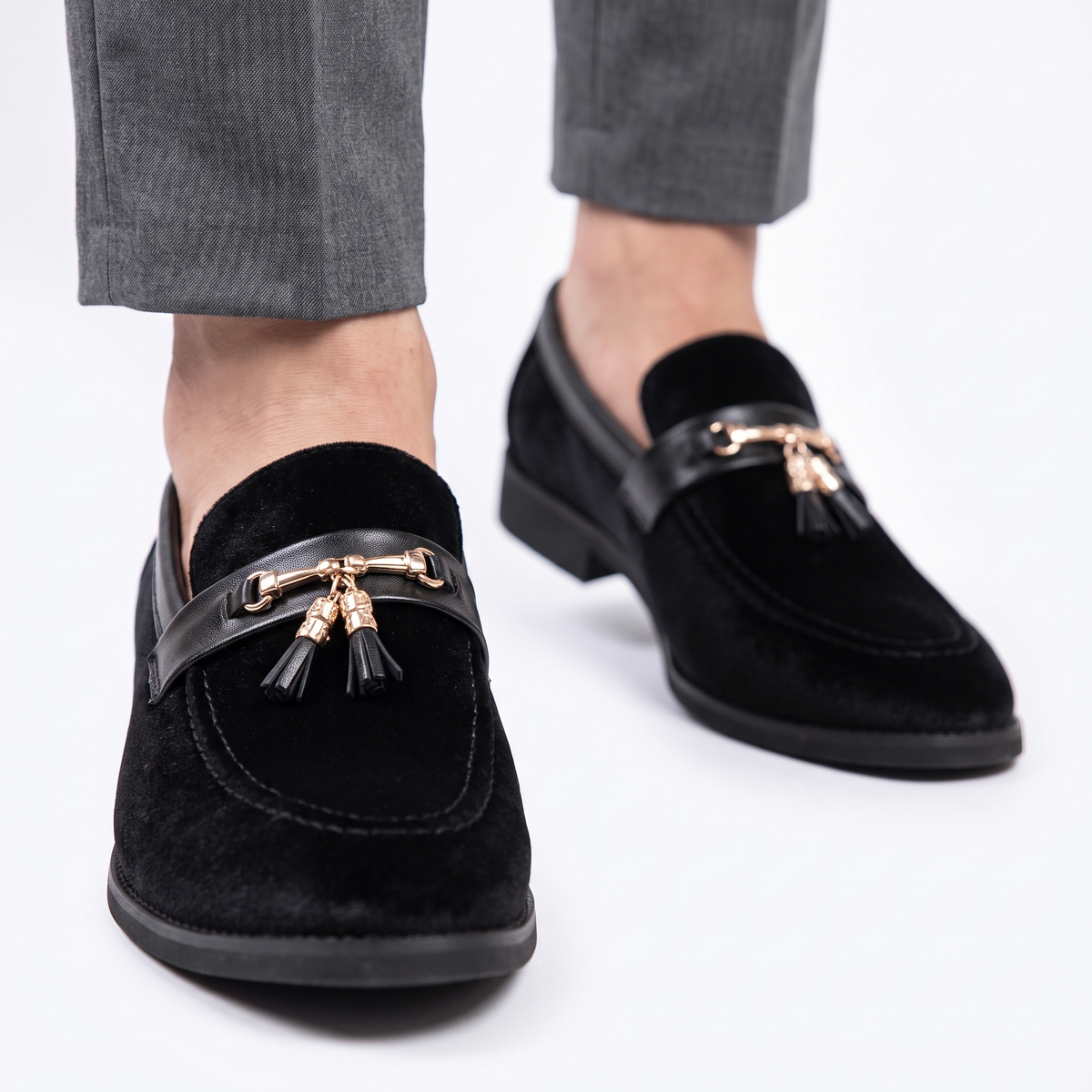Sinclair Velvet Tassel Slip-Ons