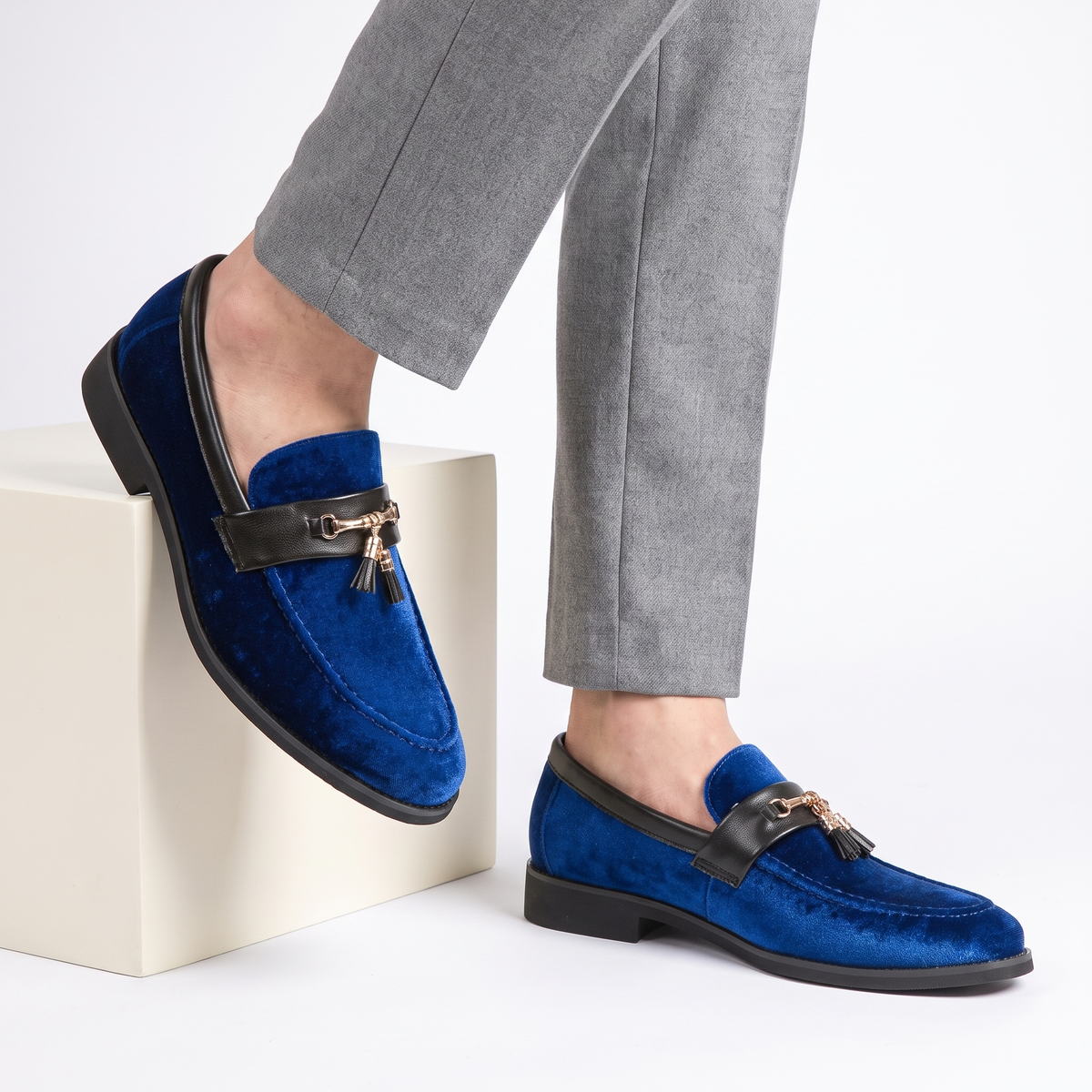 Sinclair Velvet Tassel Slip-Ons