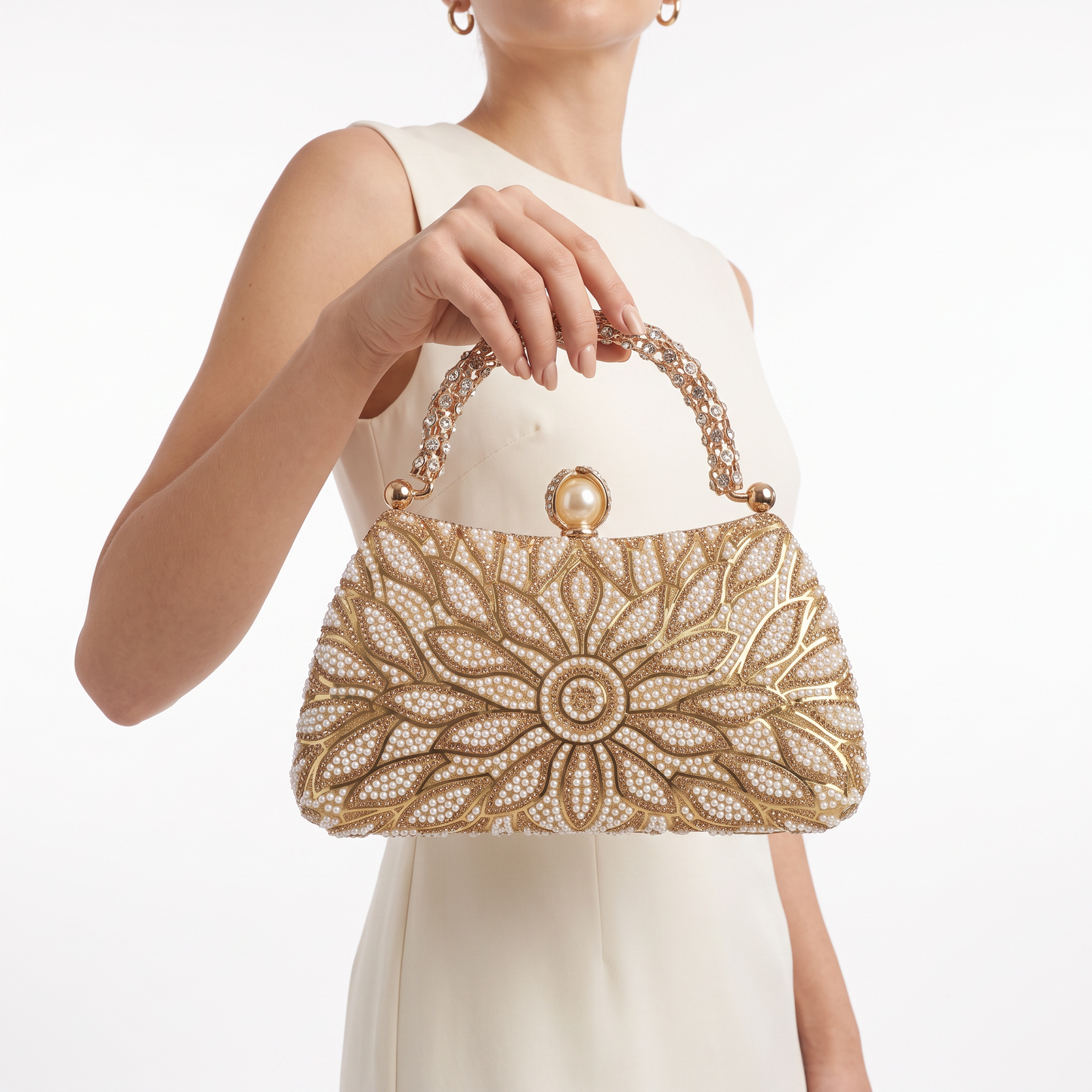 Odalys Beaded Bloom Clutch