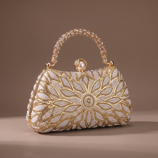 Odalys Beaded Bloom Clutch