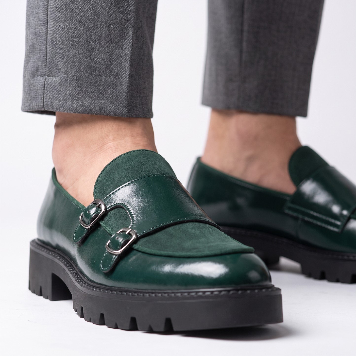 Vantaggio Double-Buckle Monk Loafer