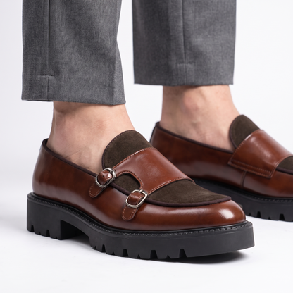 Vantaggio Double-Buckle Monk Loafer