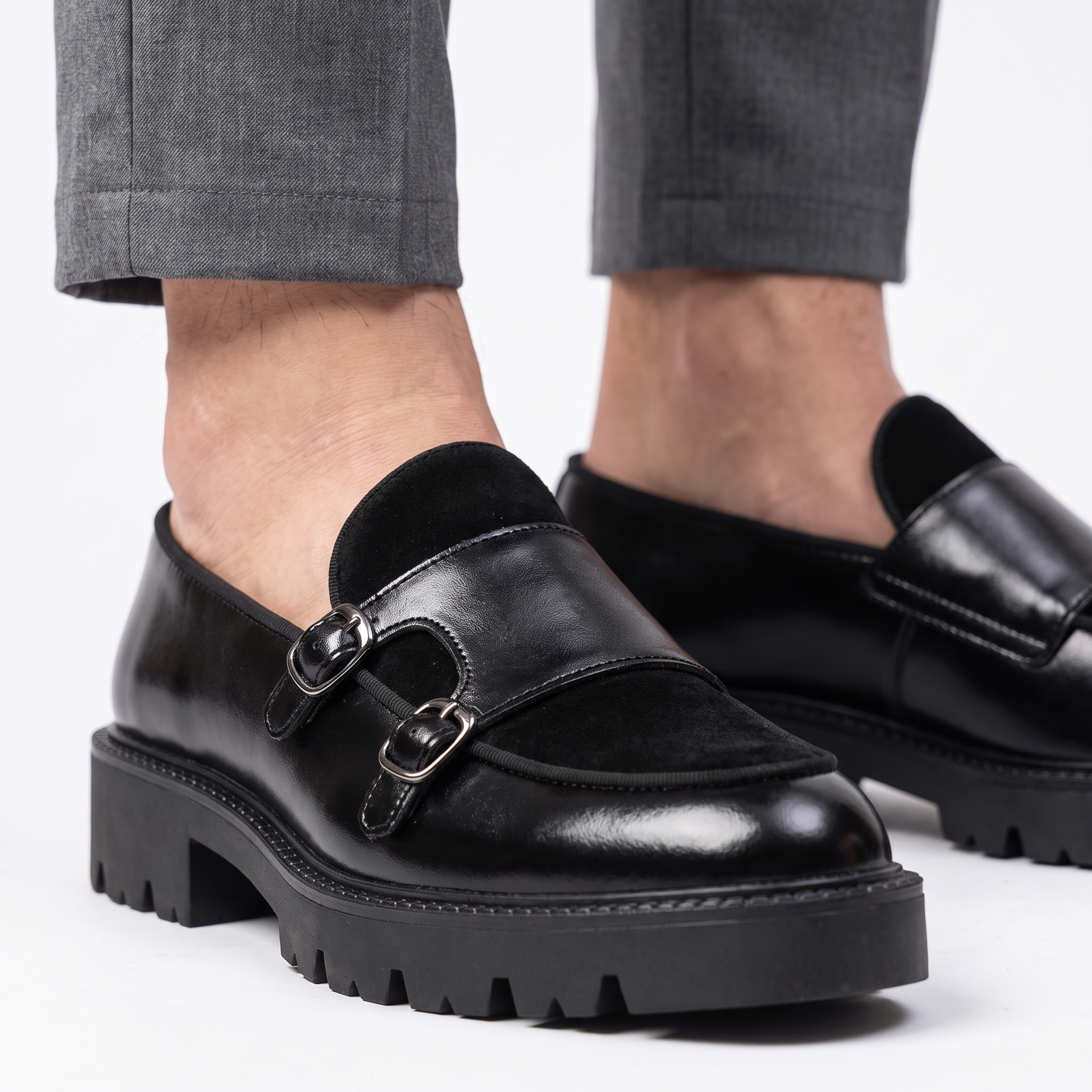 Vantaggio Double-Buckle Monk Loafer