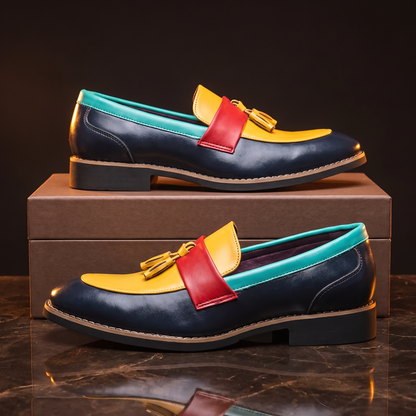 Harlequin Tassel Loafers