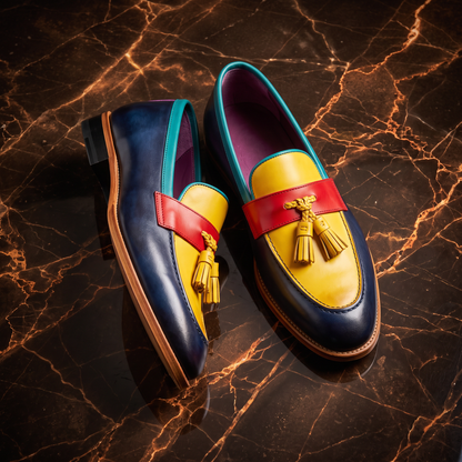 Harlequin Tassel Loafers