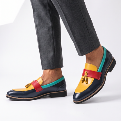 Harlequin Tassel Loafers