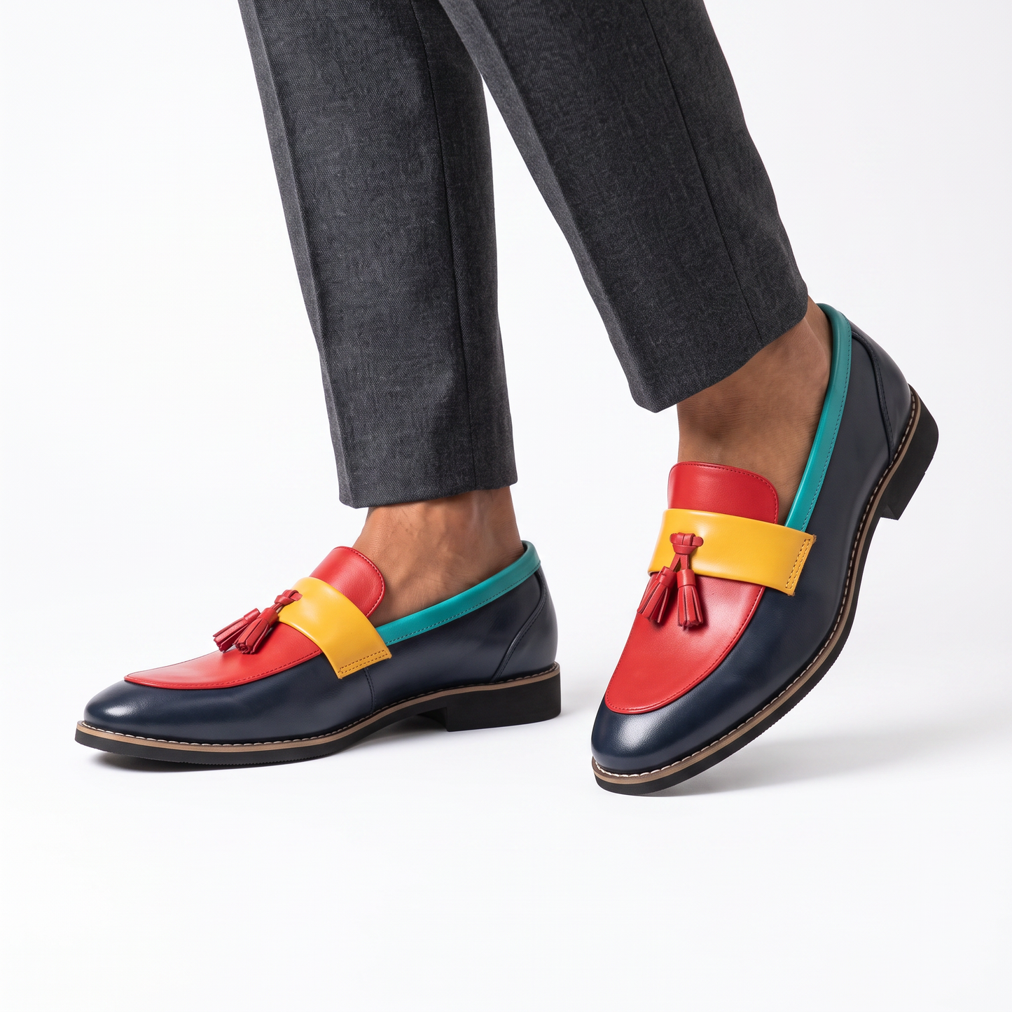 Harlequin Tassel Loafers