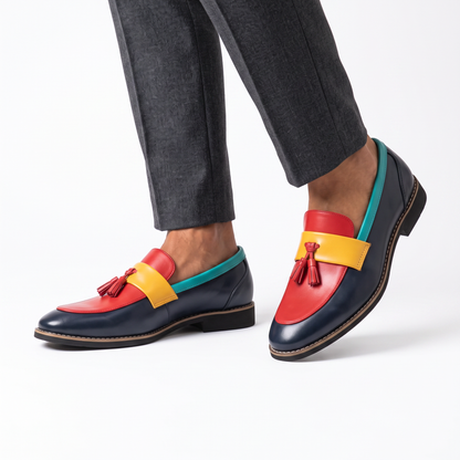 Harlequin Tassel Loafers
