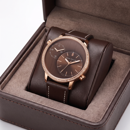 Sovrano Dual-Dial Leather Watch