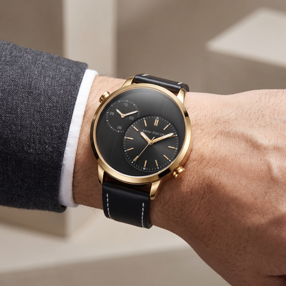 Sovrano Dual-Dial Leather Watch