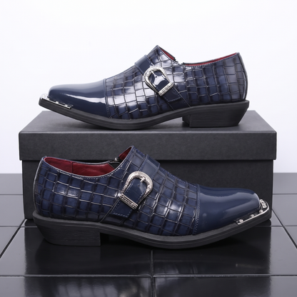 Draconis Croc-Embossed Monk Strap
