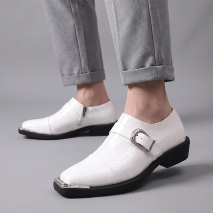 Draconis Croc-Embossed Monk Strap