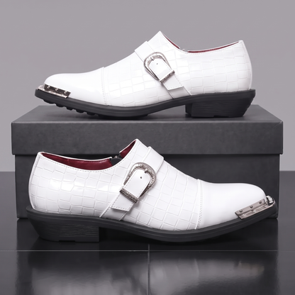 Draconis Croc-Embossed Monk Strap