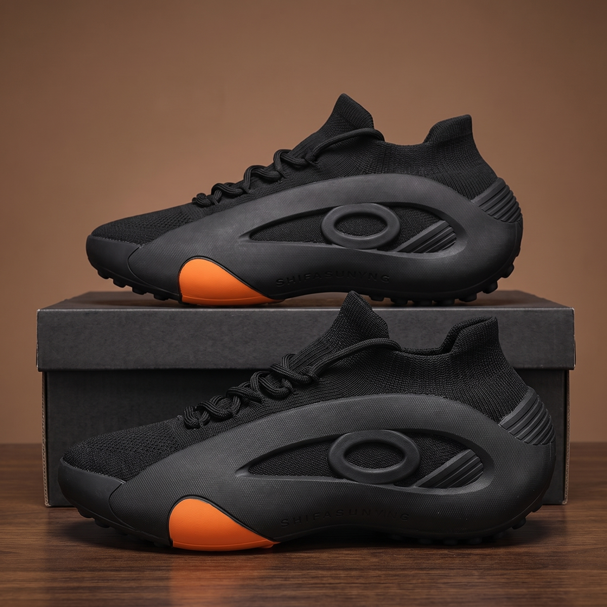 Onyx Sculpted-Sole Knit Sneaker