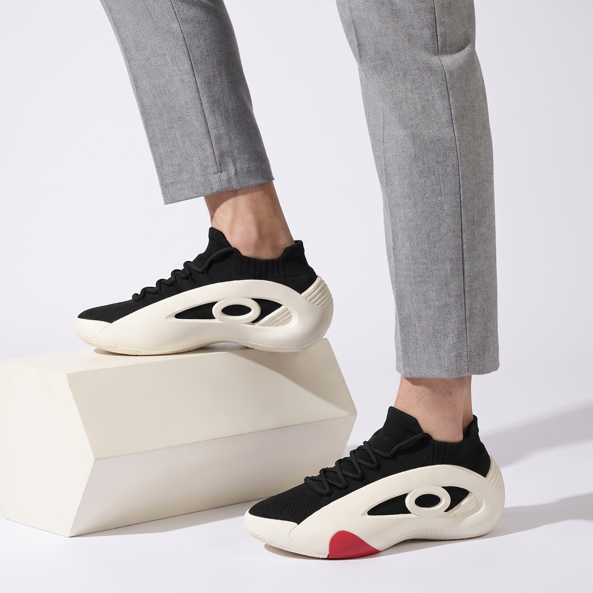 Onyx Sculpted-Sole Knit Sneaker