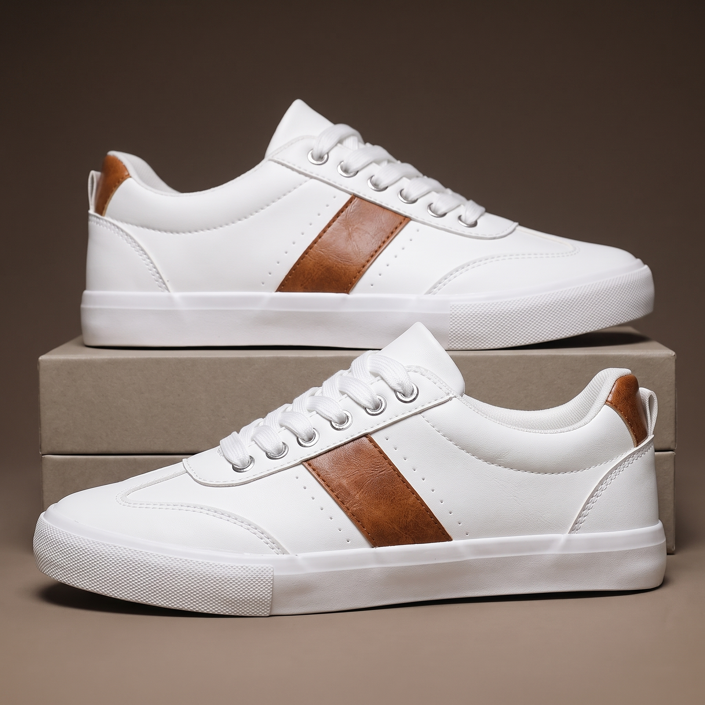 Ashford Two-Tone Leather Sneakers