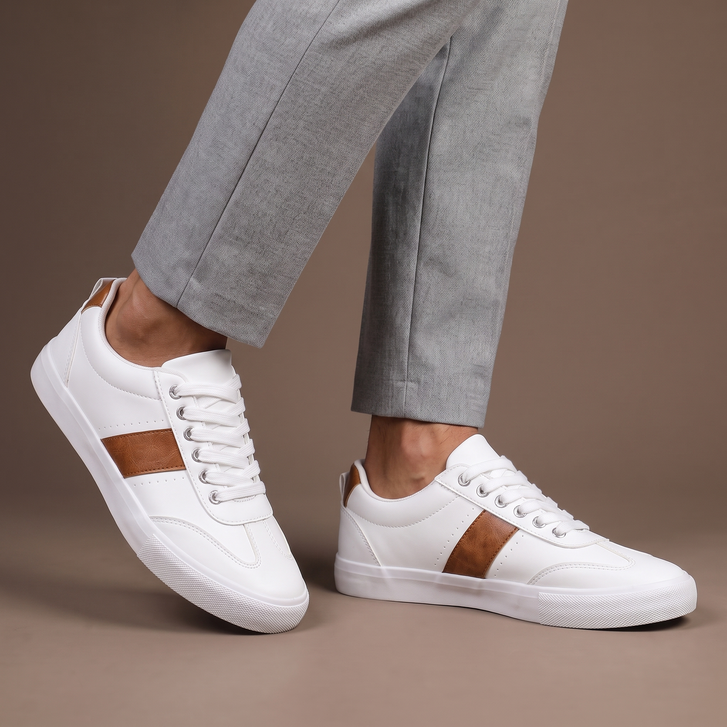 Ashford Two-Tone Leather Sneakers