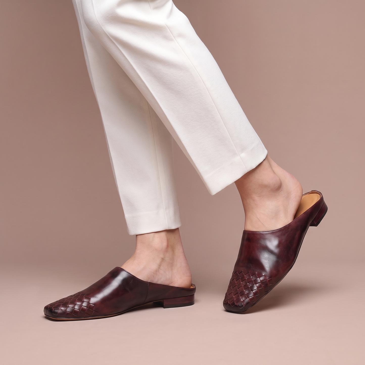 Vittoria Woven Leather Mule