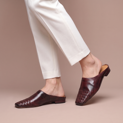 Vittoria Woven Leather Mule