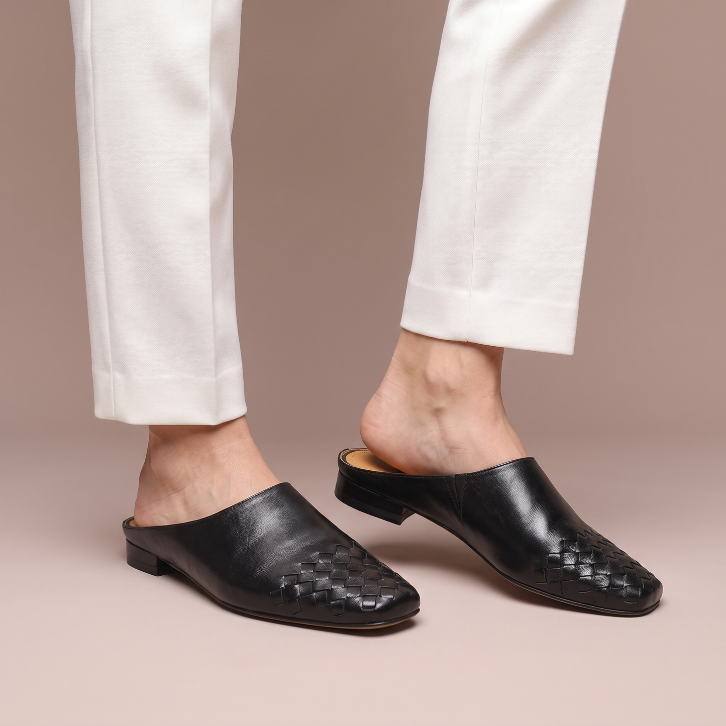 Vittoria Woven Leather Mule