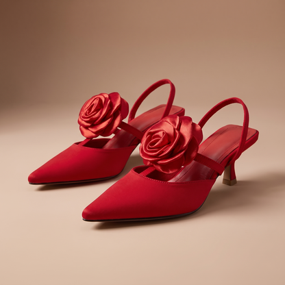 Camellia Slingback Heels