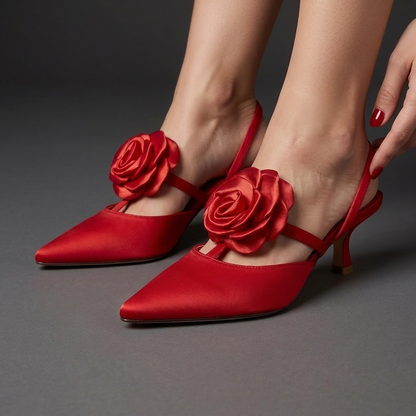 Camellia Slingback Heels