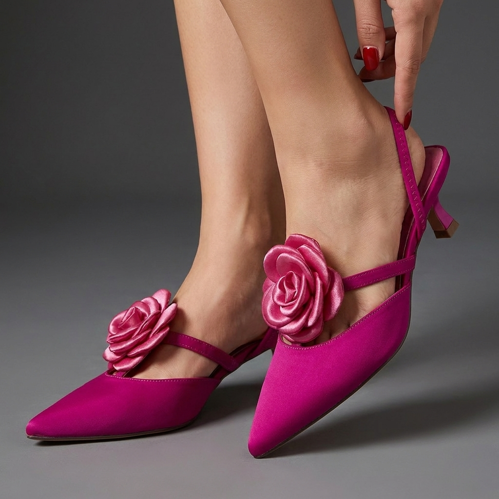 Camellia Slingback Heels