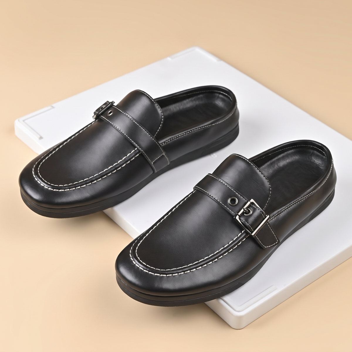 Cavallo Buckle-Strap Mule Loafers