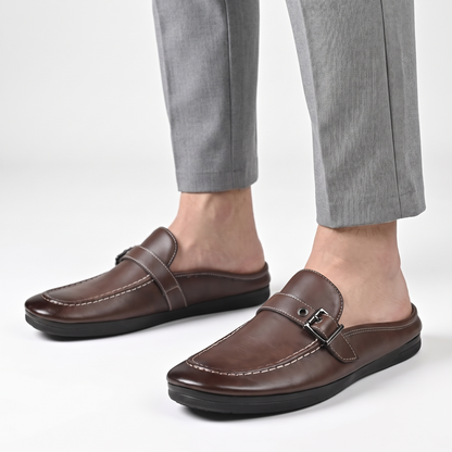 Cavallo Buckle-Strap Mule Loafers