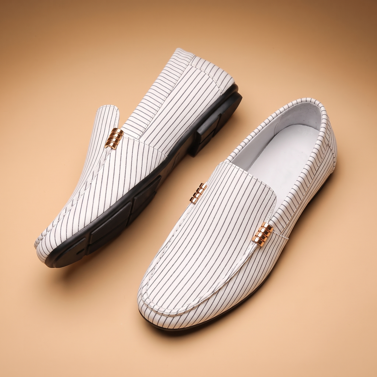 Blanco Pinstripe Loafers