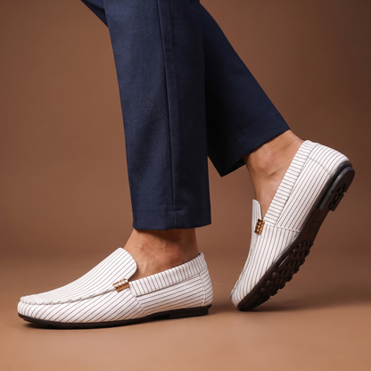 Blanco Pinstripe Loafers