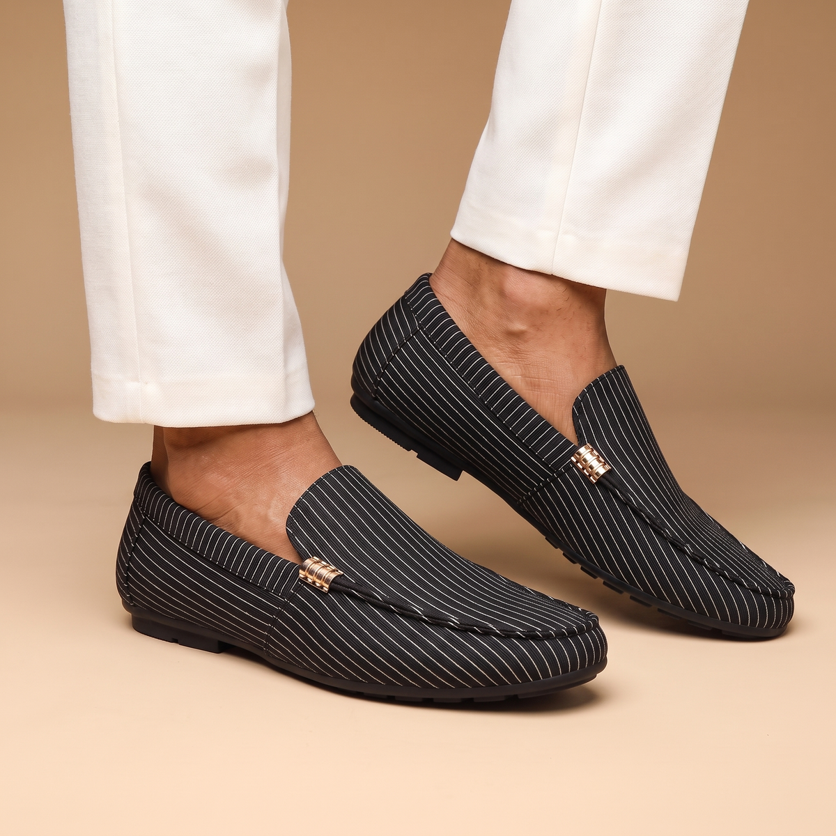 Blanco Pinstripe Loafers