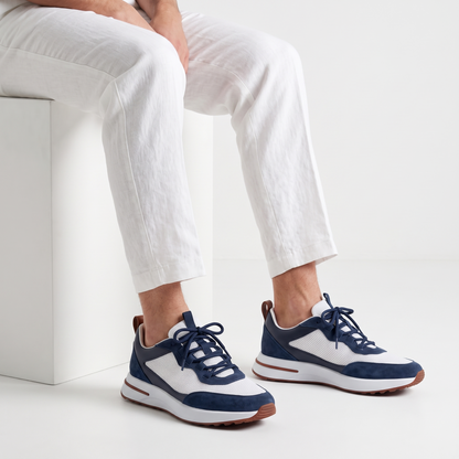 Amalfi Mesh-and-Suede Trainer