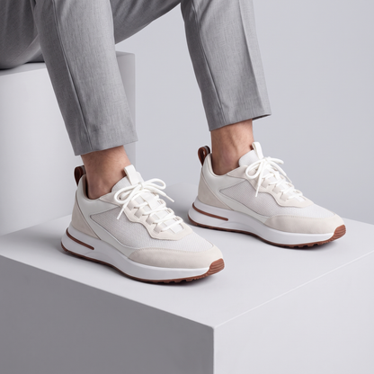 Amalfi Mesh-and-Suede Trainer