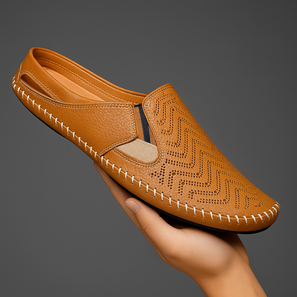 Le Flaneur Navy Cut-Out Loafer